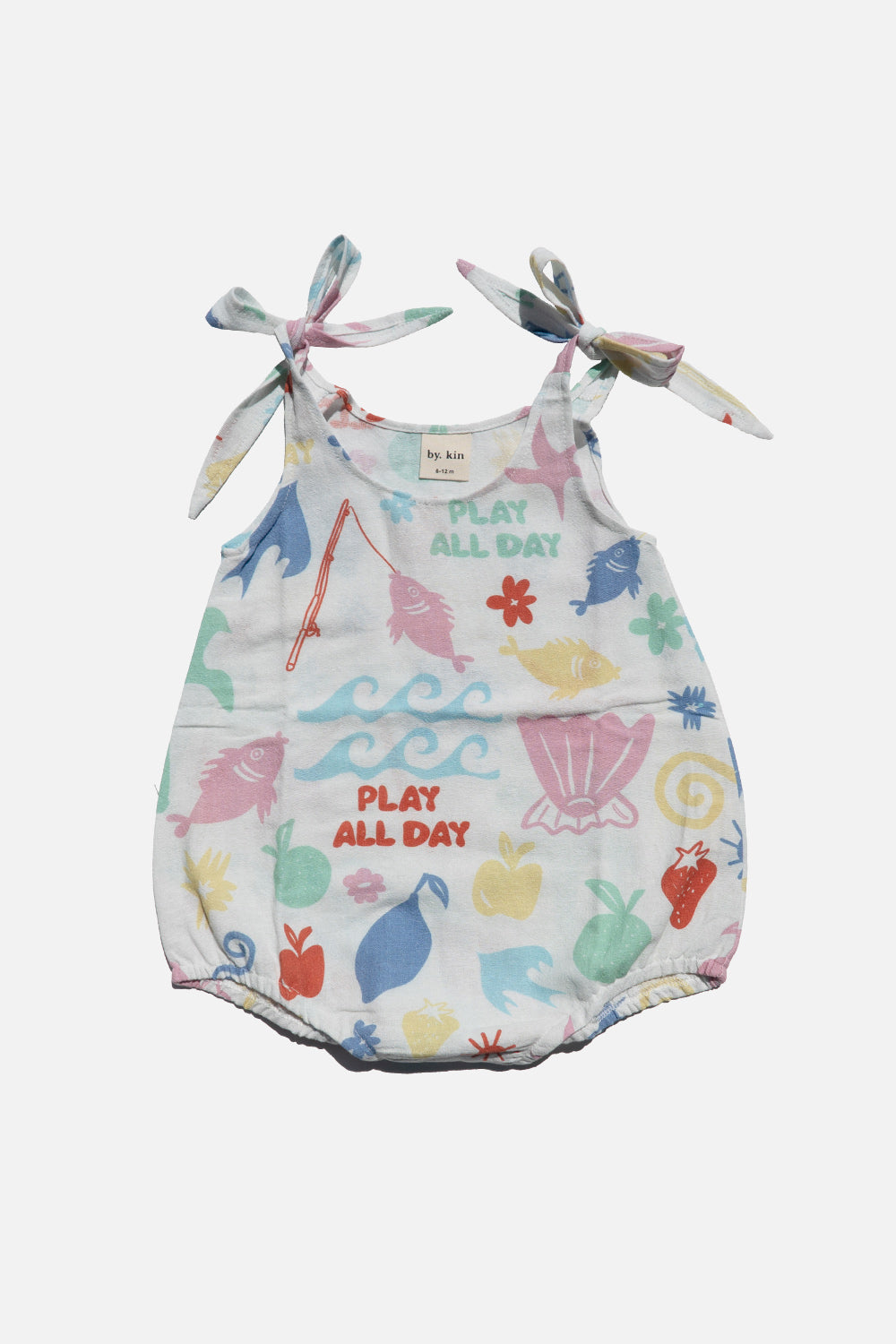 baby tie romper print 5