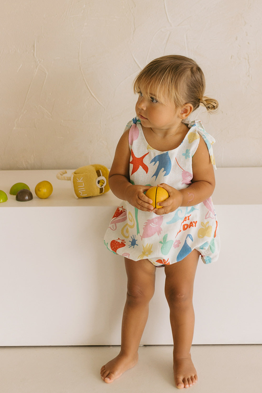 baby tie romper print 1