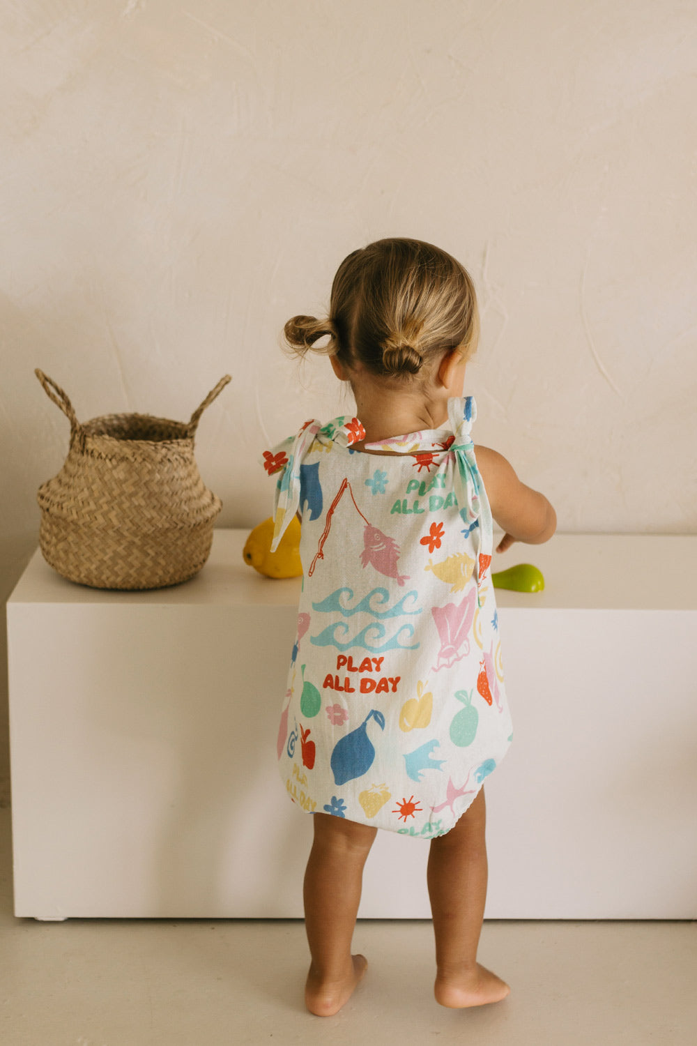 baby tie romper print 4